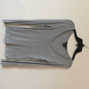 Ralph Lauren Heather Gray V-Neck Top